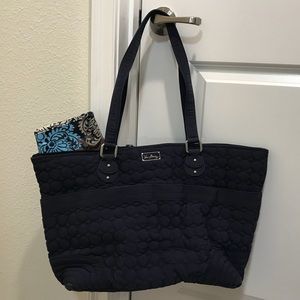 Vera Bradley Quilted Baby Bag in Navy